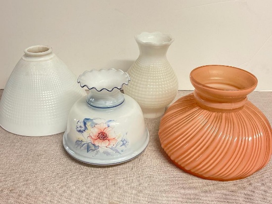 Group of Glass Lamp Shades