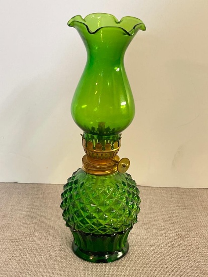 Short Glass Oil Lamp