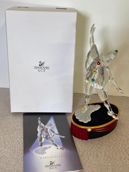 Swarovski Crystal Masquerade Pierrot on Stand with Box (1999)