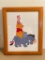 Framed Cross Stitched Winnie the Pooh