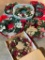 Group of Christmas Wreathes
