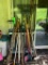Group of Long Handled Garage Tools with Plastic Organizer