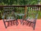 Pair of Metal Chairs and Table
