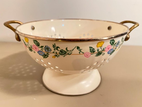 Vintage Enamel Colander