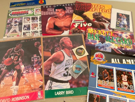 Mixed Lot of Sports Cards and Magazines