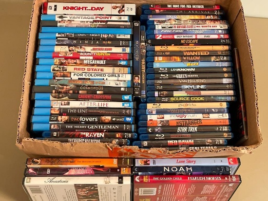 Group of Blue Rays and DVDs
