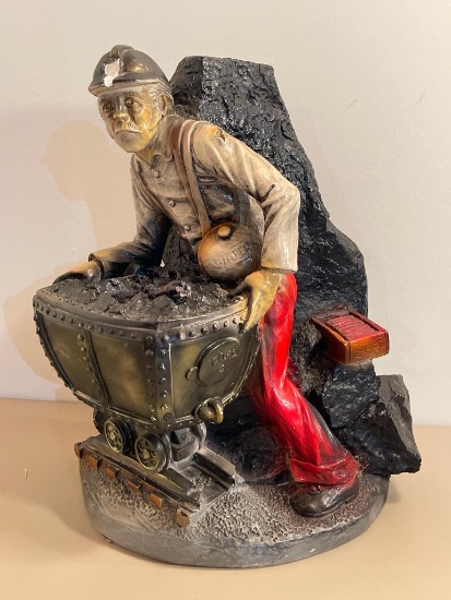 Vintage Chalkware Coal Minor Figure (1982)