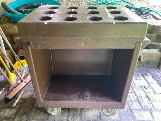Plastic Camero Restaurant Silverware Cart