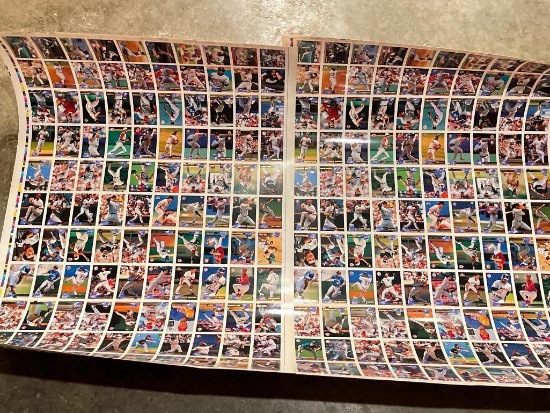 Pair of Uncut Sheets of 1996 Topps Baseball Cards