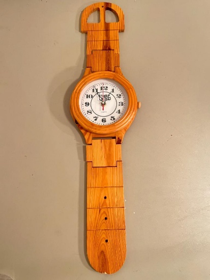 Large Wooden Watch Wall Clock