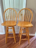 Pair of Swivel Bar Stools