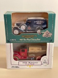 Pair of 1990s ERTL Budweiser Die Cast Cars in Box