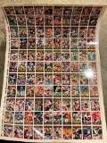 Uncut Sheet of 1996 Topps Football Cards