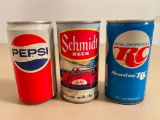Group of 3 Commemorative Soda/Beer Cans