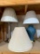 Pair of Mixed Lamps and 2 Extra Lamp Shades