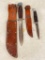Pair of Vintage Leather Wrapped Handle Knives