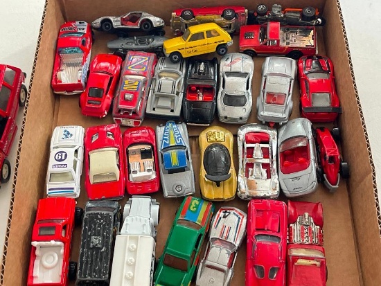 Group of Die Cast Cars that Includes Many Hot Wheels