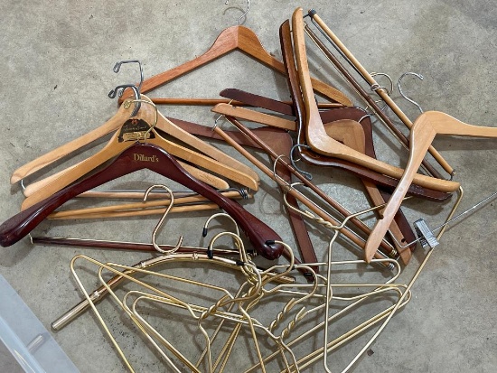 Group of Wooden / Metal Hangers