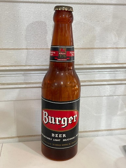 Oversized Glass Burger Beer Bottle (Cincinnati, Ohio)