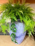 Ceramic Vase with Artificial Plant