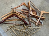 Group of Wooden / Metal Hangers