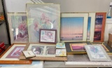 Group of Framed Wall Art Pieces