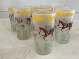 Set of 8 - 1956 Kentucky Derby Glasses