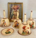 Group of 4 Hummel Bells, Picture and Miniature Plate