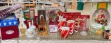 Shelf Lot of Christmas Decor