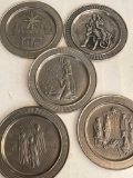 Set of 1970s Selandia Pewter Plates