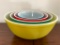 Set of Vintage Pyrex Nesting Mixing Bowls