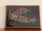 Framed Vintage MCM String Art Bi Plane
