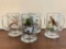 Set of Hunting / Fishing Glass Mugs