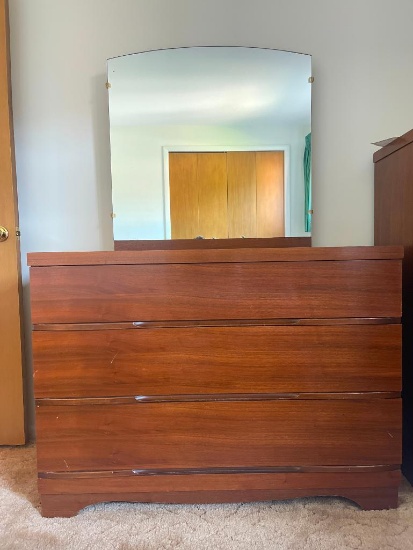 Vintage 3 Drawer Dresser with Mirror