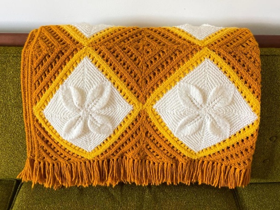 Vintage Afghan Blanket