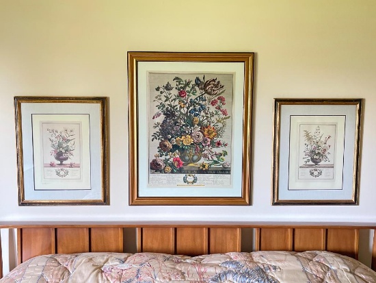 Vintage Framed Floral Art Work