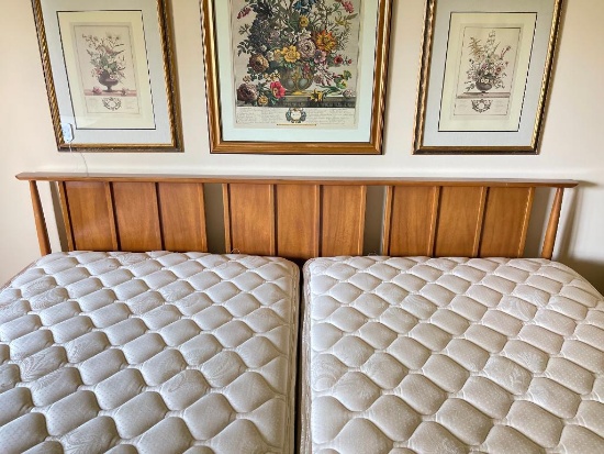 MCM Dixie King Size Headboard and Rails