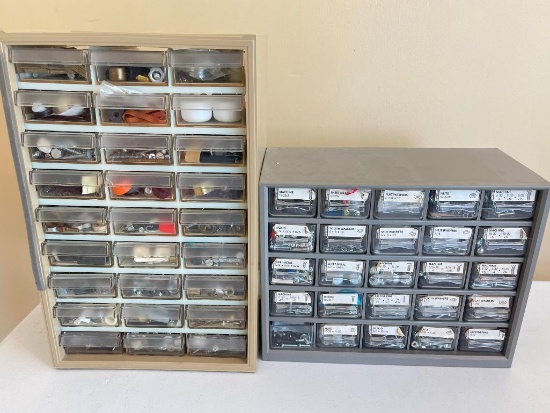 Pair of Plastic Garage Storage Organizers