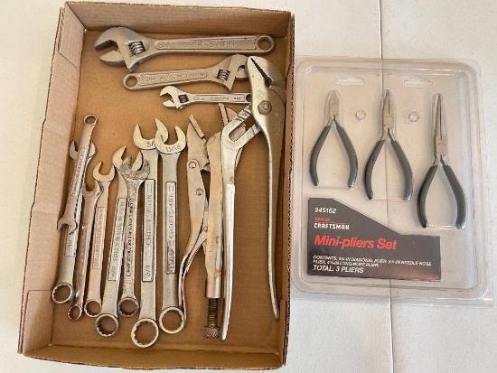 Group of Wrenches and Pliers