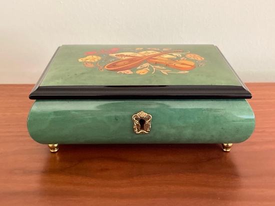 Vintage Sorrento Romance Musical Jewelry Box