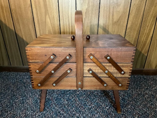 Vintage Sewing Box and Contents