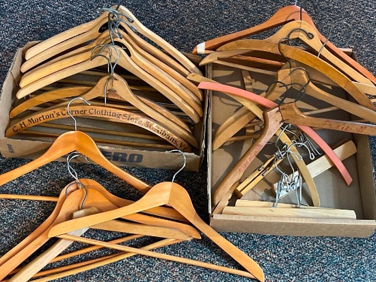 Group of Wooden Hangers