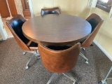 MCM Kitchen Table and 4 Vinyl Chairs
