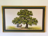 Vintage Framed Artist Signed Painting on Canvas