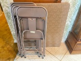 Vintage Samsonite Card Table and 4 Chairs