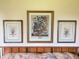 Vintage Framed Floral Art Work