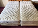 Stearns and Foster Split King Size Mattresses and Box Spring Set