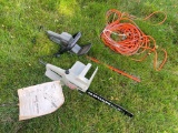 Electric Chain Saw and Trimmer with Extension Cord