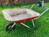 Vintage Metal Wheel Barrow
