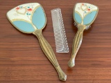 Vintage Vanity Brush with Mirror